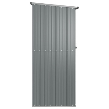Magazie de grădină, gri, 180,5x97x209,5 cm, oțel galvanizat - Img 8