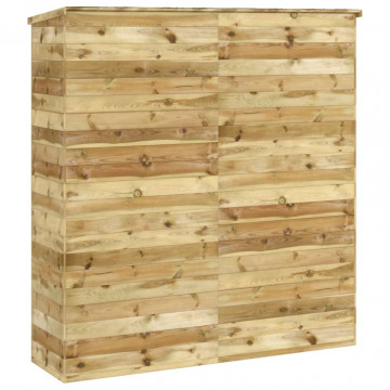 Magazie de grădină pentru scule, 163x50x171 cm, lemn masiv pin - Img 8
