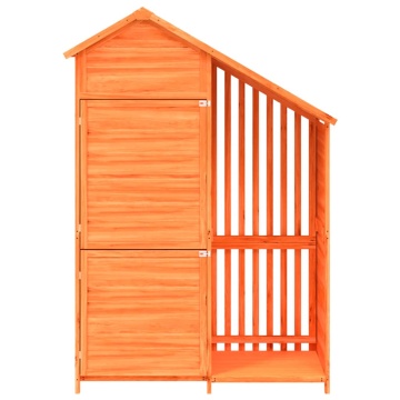 Magazie de unelte de grădină maro 120x53,5x170cm lemn masiv pin - Img 4