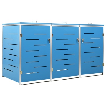 Magazie pentru trei pubele, 207x77,5x112,5 cm, oțel inoxidabil - Img 2