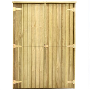 Magazie unelte de grădină, 123x50x171 cm, lemn pin tratat - Img 3