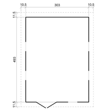 Magazin de grădină din lemn 17x11 ft/15m2 - TIMBELA M337+M337G - Img 6
