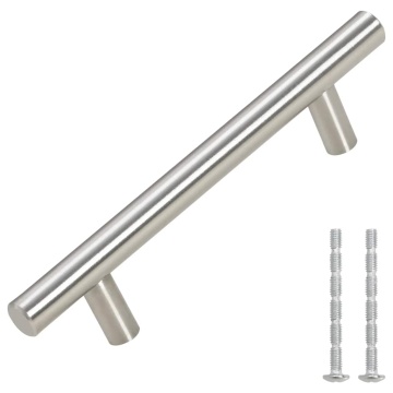 Mânere de dulap, 10 buc., argintiu, 96 mm, oțel inoxidabil - Img 3