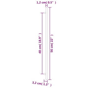 Mânere de dulap, 10 buc., negru, 480 mm, oțel inoxidabil - Img 7