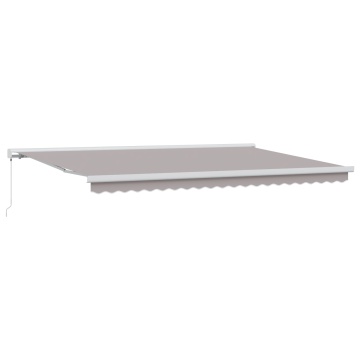Marchiza manuală retractabilă gri deschis 500x300 cm, Material de înlocuire pentru marchiză pentru cadru de 5x3 m gri deschis - Img 2