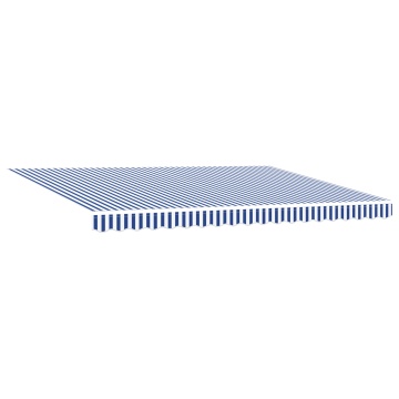 Marchiză retractabilă automată albastră și albă 450x300 cm - Img 2