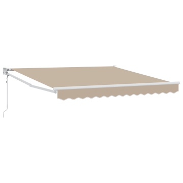 Marchiză retractabilă automată Bej 350x250 cm, Material de înlocuire pentru marchiză 3.5x2.5 m Bej - Img 2