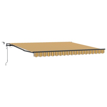 Marchiză Retractabilă Automată cu Dungi LED Multicolore 400x300 cm - Img 2