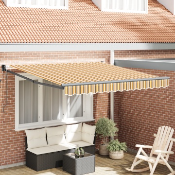 marchiză retractabilă automată Dungi colorate 350x250 cm - Img 1