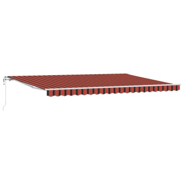 Marchiză retractabilă automată portocalie și maronie 500x300 cm - Img 2