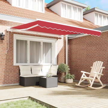 Marchiză retractabilă automată roșie 300x250 cm, Material de înlocuire pentru marchiză de 3x2.5 m roșie - Img 3