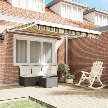 Marchiză retractabilă automată verde și galbenă 350x250 cm, material de înlocuire pentru marchiză de 3,5x2,5 m verde și galben - Img 3