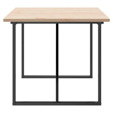 Masă bucătărie, cadru O, 180x90x75,5 cm lemn masiv pin și fontă - Img 8