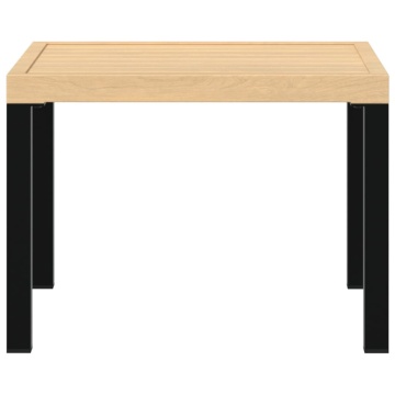 Masă cafea grădină negru 55x55x39,5cm oțel vopsit electrostatic - Img 3