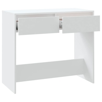 Masă consolă, alb, 89x41x76,5 cm, lemn prelucrat - Img 6