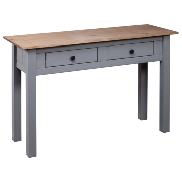 Masă consolă, gri, 110x40x72 cm, lemn masiv de pin, gama Panama - Img 4