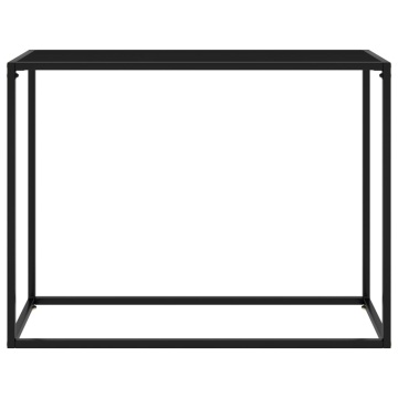 Masă consolă, negru, 100x35x75 cm, sticlă securizată - Img 2