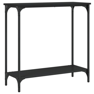 Masă consolă, negru, 75x30,5x75 cm, lemn prelucrat - Img 5
