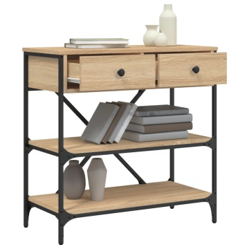 Masă consolă, stejar sonoma, 75x34,5x75 cm, lemn prelucrat - Img 4