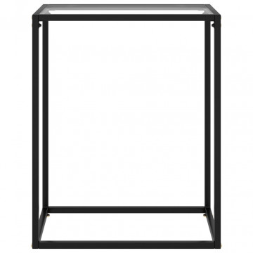 Masă consolă, transparent, 60x35x75 cm, sticlă securizată - Img 1