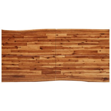 Masă cu margini naturale, 180x90x75 cm, lemn masiv de acacia - Img 5