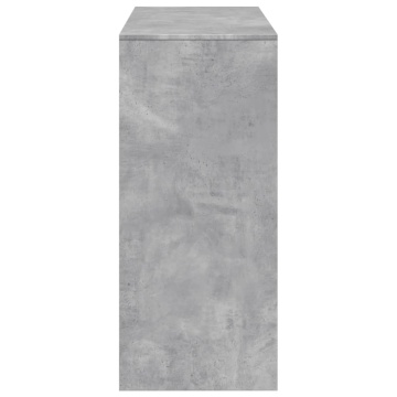 Masă de bar cu raft, gri beton, 124x46x103,5 cm, lemn prelucrat - Img 8