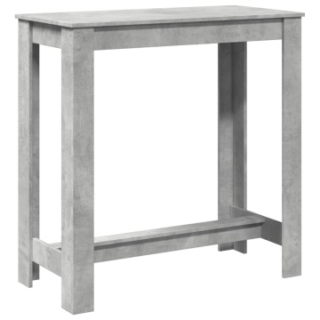 Masă de bar, gri beton, 102x50x103,5 cm, lemn prelucrat - Img 2