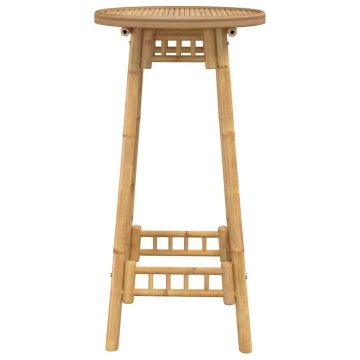 Masă de bar pentru exterior rotundă Ø55x100 cm din bambus - Img 5
