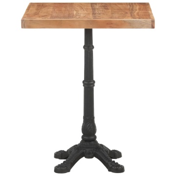 Masă de bistro, 60 x 60 x 76 cm, lemn masiv de acacia - Img 2