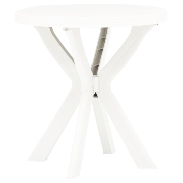 Masă de bistro, alb, Ø70 cm, plastic - Img 1