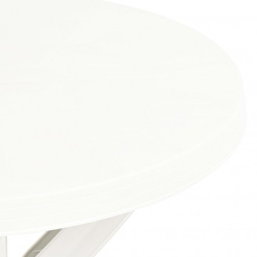 Masă de bistro, alb, Ø70 cm, plastic - Img 4