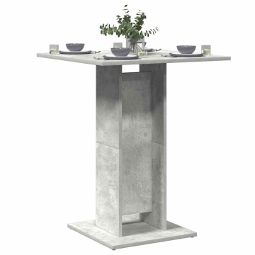 Masă de bistro, gri beton, 60 x 60 x 75 cm, lemn prelucrat - Img 1