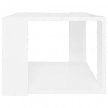Masă de cafea, alb, 40x40x30 cm, lemn compozit - Img 4