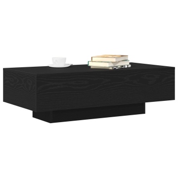 Masă de cafea Negru Stejar 100x30x36,5 cm Lemn prelucrat - Img 3