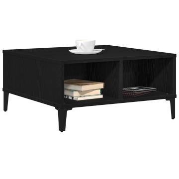 masa de cafea Negru Stejar 60x60x30 cm Lemn prelucrat - Img 3