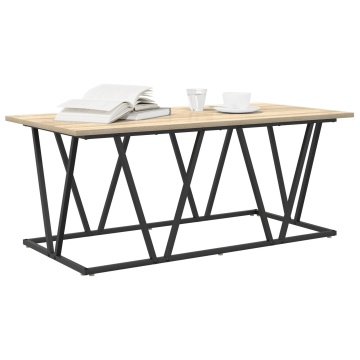 Masă de cafea Sonoma Oak 100x50x40 cm Fabricată din Lemn Prelucrat și Metal - Img 3