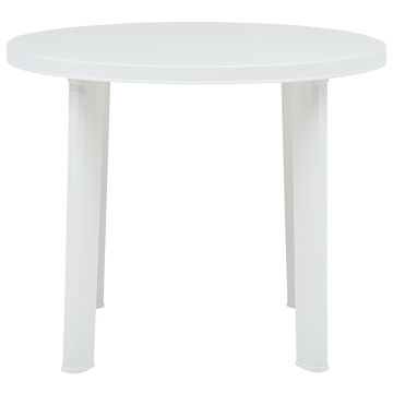 Masă de grădină, alb, 89 cm, plastic - Img 2