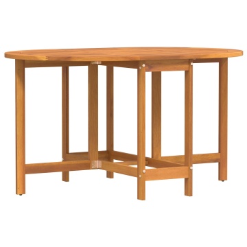 Masă de grădină pliabilă 110x60x72 cm din lemn masiv de acacia, ovală - Img 2