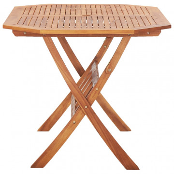 Masă de grădină pliabilă, 135x85x75 cm, lemn masiv de acacia - Img 3