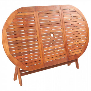 Masă de grădină pliabilă, 160x85x75 cm, lemn masiv de acacia - Img 2