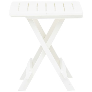 Masă de grădină pliabilă, alb, 45 x 43 x 50 cm, plastic - Img 3