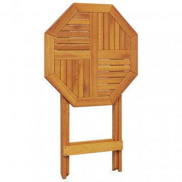 Masă de grădină pliabilă, Ø60x75 cm, lemn masiv acacia - Img 7