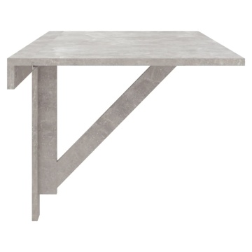Masă de perete pliantă, gri beton, 100x60x56 cm, lemn compozit - Img 4