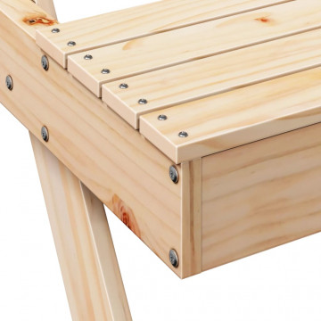Masă de picnic, 105x134x75 cm, lemn masiv de pin - Img 6
