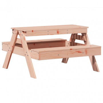 Masă de picnic pentru copii, 88x97x52 cm, lemn masiv douglas - Img 2