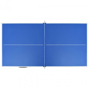 Masă de ping pong cu fileu, albastru, 152 x 76 x 66 cm - Img 5