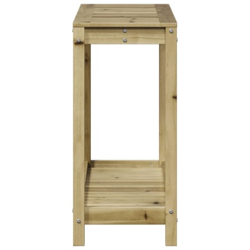 Masă de plantare cu raft, 108x35x75 cm, lemn de pin tratat - Img 5
