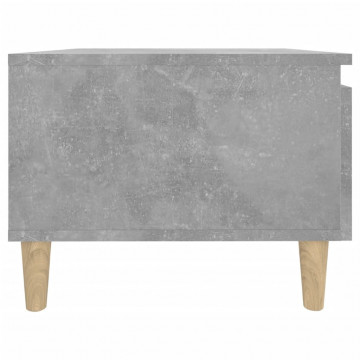 Masă laterală, gri beton, 50x46x35 cm, lemn compozit - Img 7