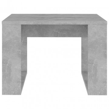 Masă laterală, gri beton, 50x50x35 cm, PAL - Img 7