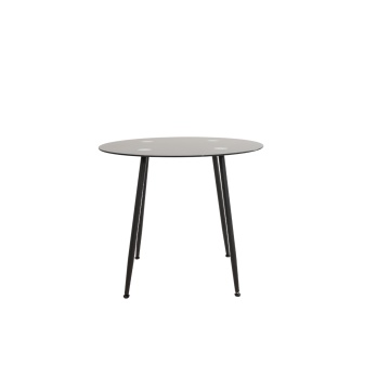 Masa Living MB-87, blat sticla, 90 cm, Negru - Img 2